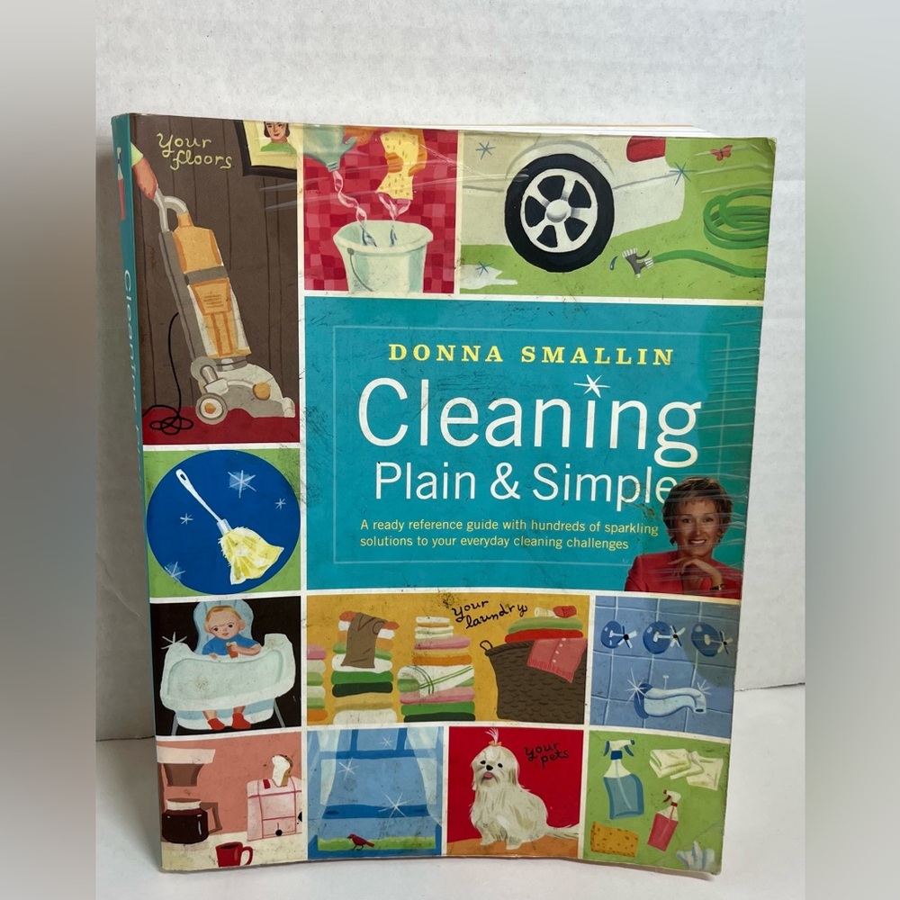 VINTAGE - CLEANING PLAIN & SIMPLE BOOK (DONNA SMALLIN) (2006) (HOUSEKEEPING DIY)